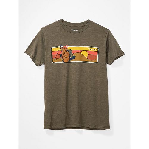 Marmot Clothes Brown NZ - Hiking Marty T-Shirts Mens NZ695174